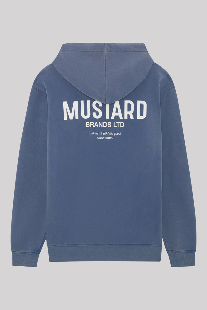 Mustard Athletic Club Hoodie, Washed Petrol