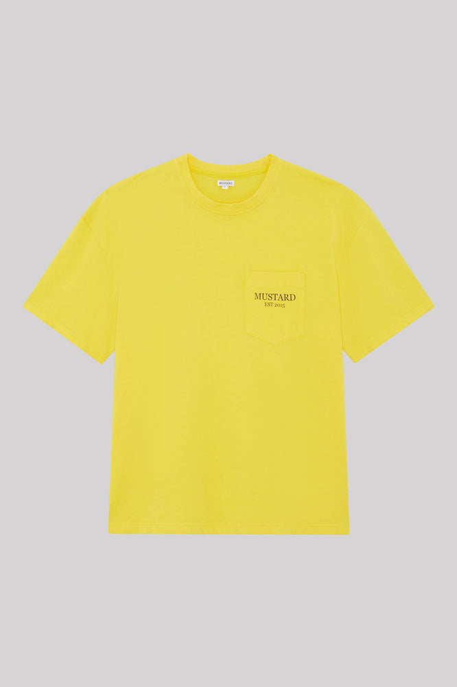 Mens Classic box fit Pocket Tee - Sorbet Yellow