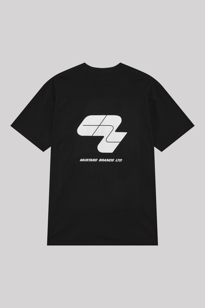 Mustard Wave Tee - Black