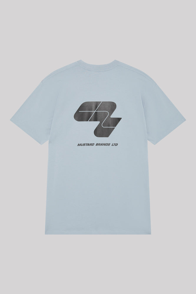 Mustard Wave Tee - Powder Blue