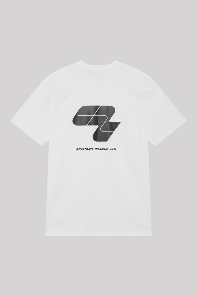 Mustard Wave Tee - White