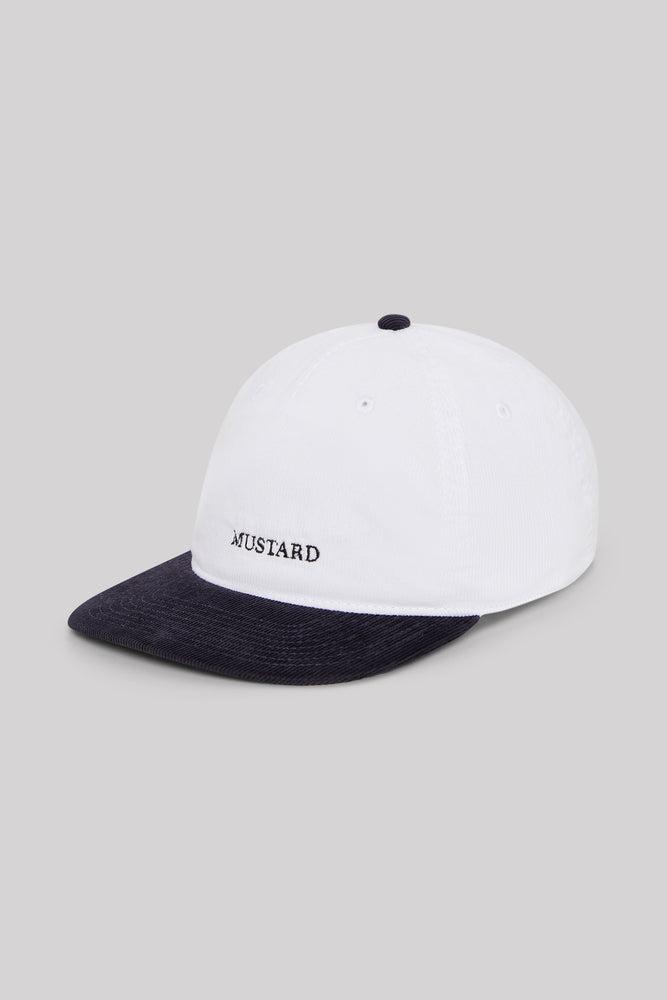OG Cord Snap Back Cap - White/ Navy