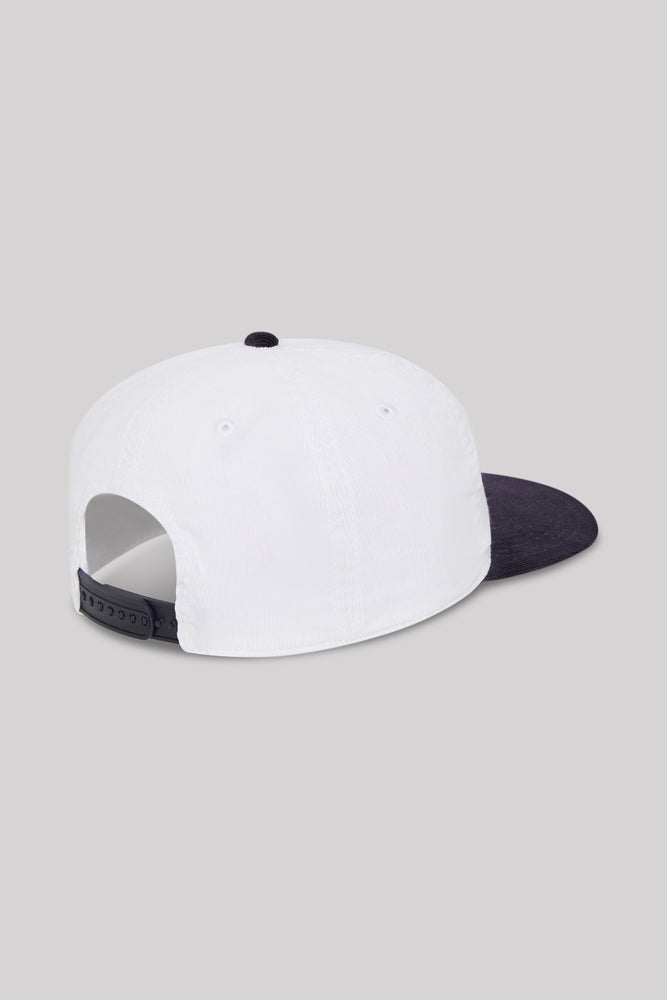 OG Cord Snap Back Cap - White/ Navy