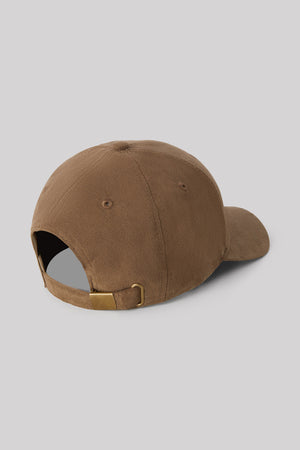 90's Faux Suede Cap- Olive