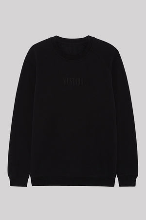 90s Embroidered Crewneck - Black/Black