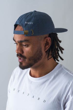 90s Strap Back Cap, Petrol Blue
