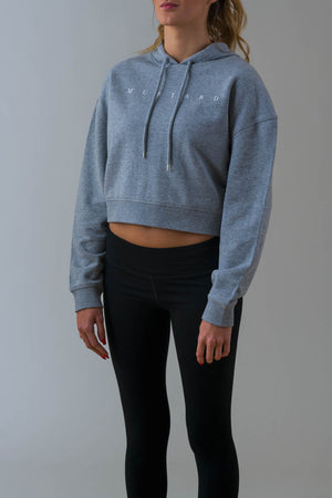 Ladies Axel Crop Hoody in Grey