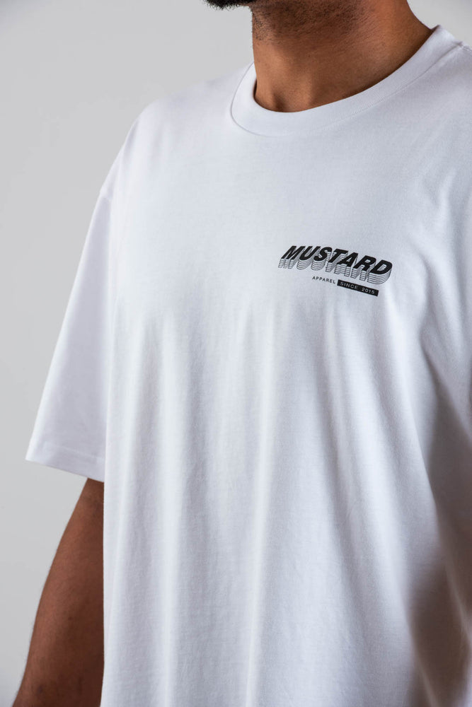 Mens Stackers Tee in White